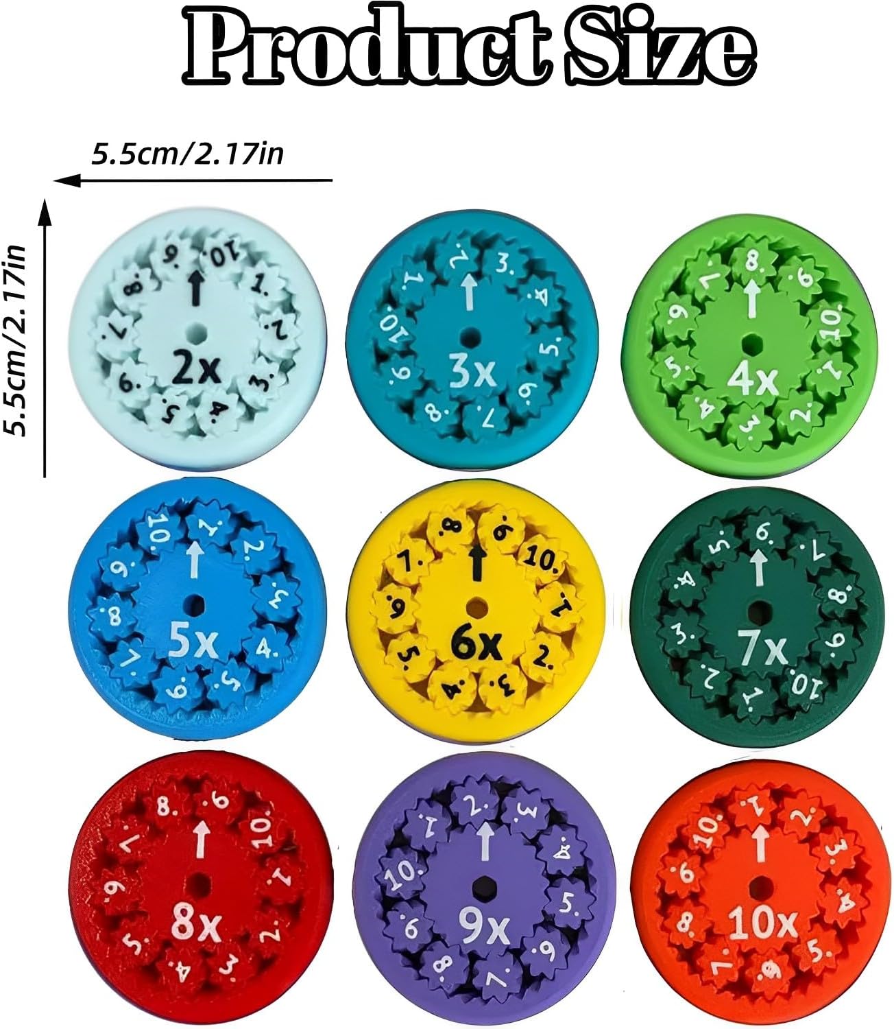 FIDGET SPINNER MATEMÁTICO x 9 UNIDADES- APRENDE MATEMÁTICAS JUGANDO