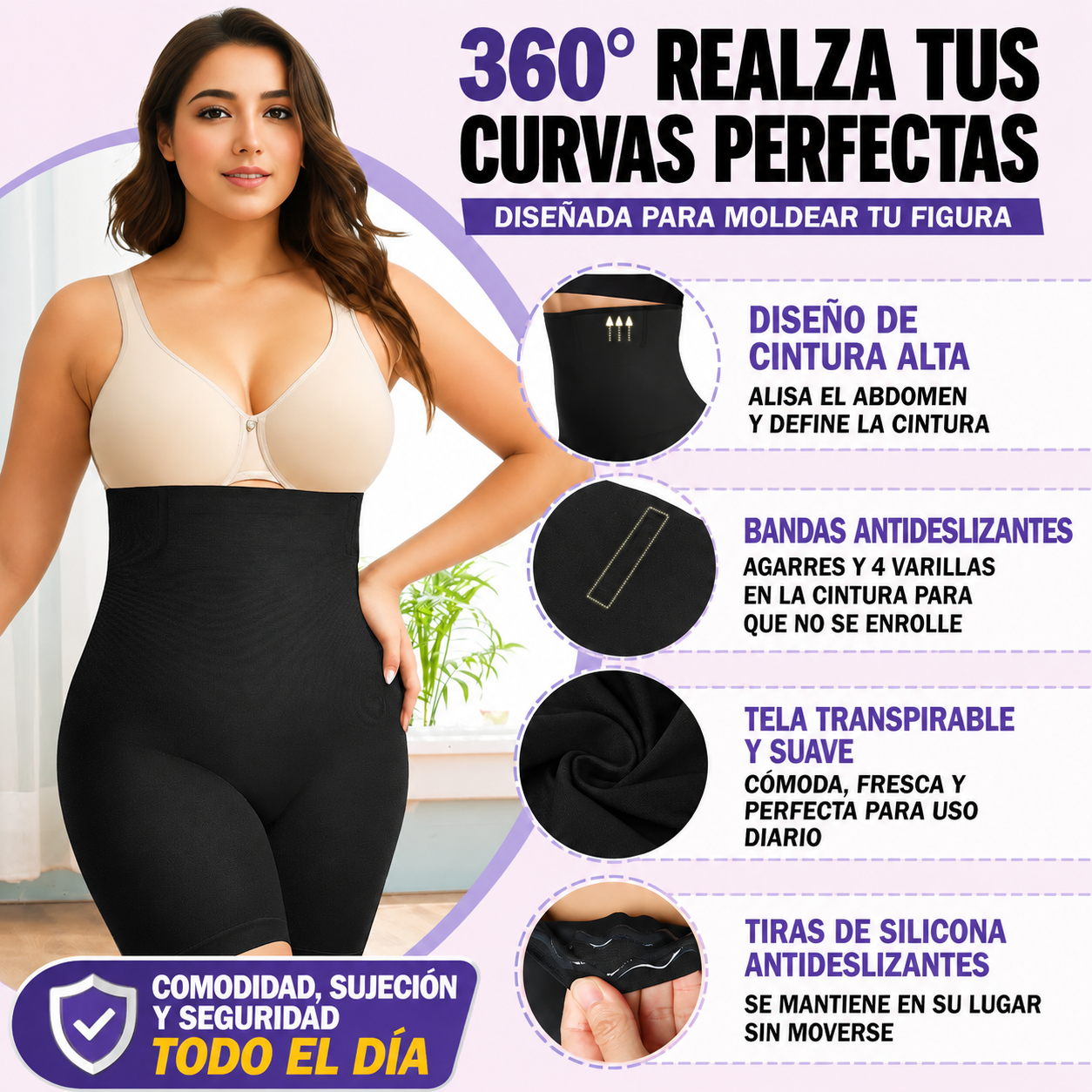 FAJAS MOLDEADORAS REDUCTORAS – CONTROL ABDOMEN Y LEVANTA COLA