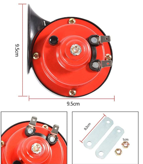 2 BOCINAS CARACOL DOBLE 12V AUTO MOTO CAMIÓN SONIDO DE ALTA POTENCIA.