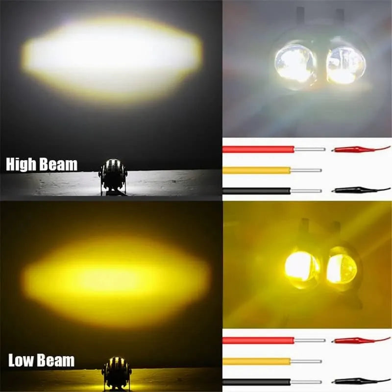KIT X 2  BÚHO LED BICOLOR – LUZ EXPLORADORA PARA CARRO Y MOTO