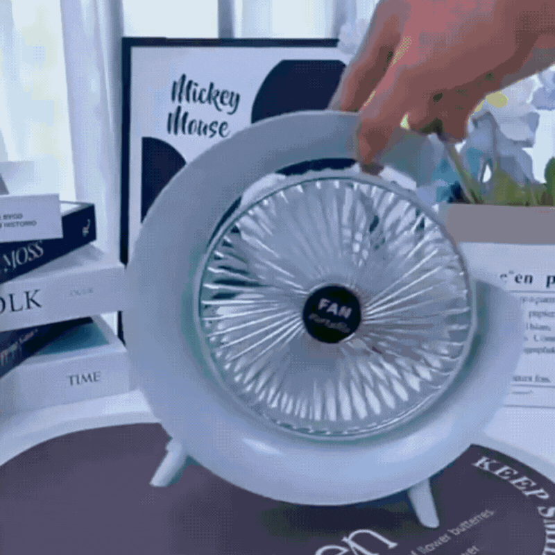 Ventilador USB Recargable con Luces LED