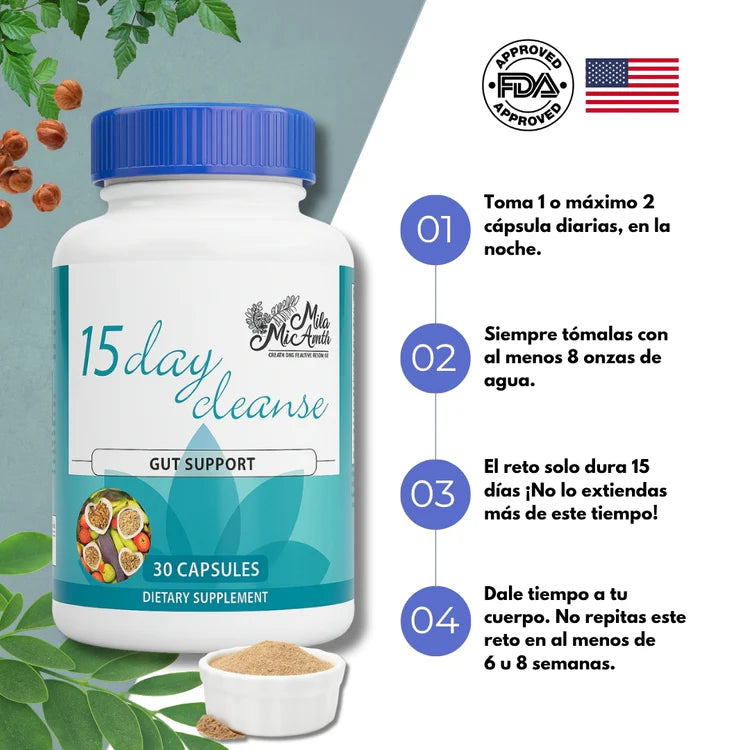 15 days CLEANSE  -limpiador intestinal.
