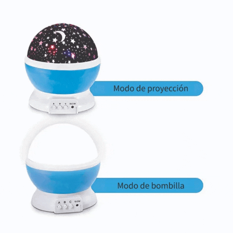 2 LÁMPARAS ESTELAR GIRATORIA – LUCES MÁGICAS Y PROYECCIÓN DE ESTRELLAS.