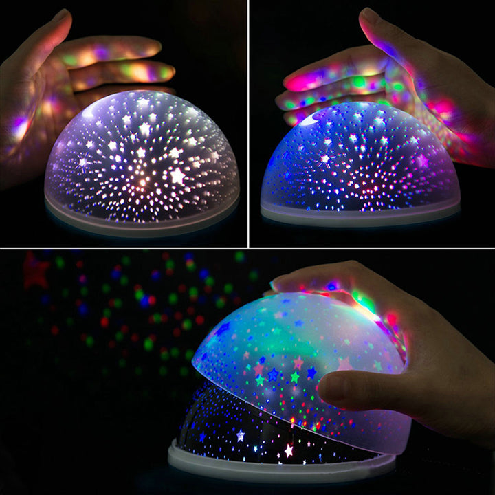 2 LÁMPARAS ESTELAR GIRATORIA – LUCES MÁGICAS Y PROYECCIÓN DE ESTRELLAS.