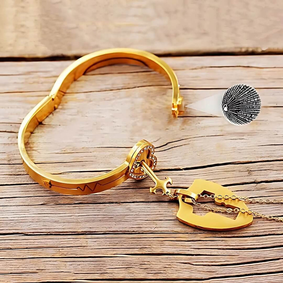SET AMOR ETERNO: COLLAR + PULSERA CON PROYECCIÓN "TE AMO".