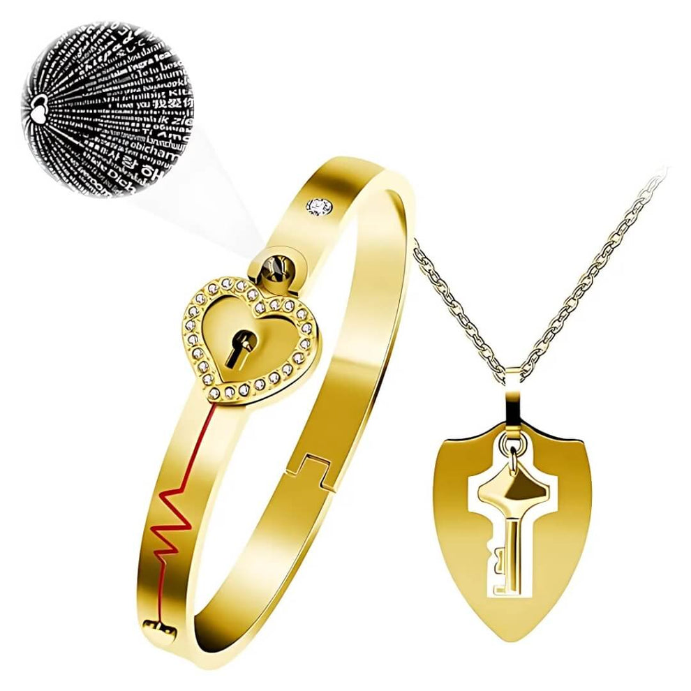 SET AMOR ETERNO: COLLAR + PULSERA CON PROYECCIÓN "TE AMO".