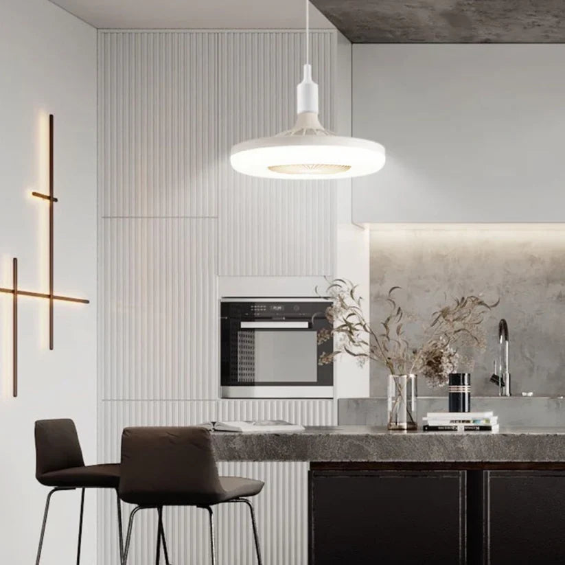 LÁMPARA LED INTELIGENTE 2 EN 1 CON VENTILADOR